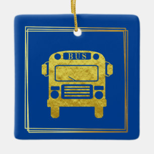 Bus Driver Appreciation Day Golden Ornament