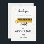 Bus Driver Appreciation funny School  Thank You Card<br><div class="desc">Show your appreciation to your bus driver.Thank you for going the extra mile-great for school appreciation week or end of school year gifts,  work anniversary or birthday! Text fully customizable!</div>
