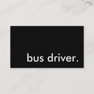 bus driver. business card