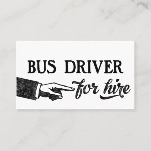 Bus Driver Business Cards - Cool Vintage