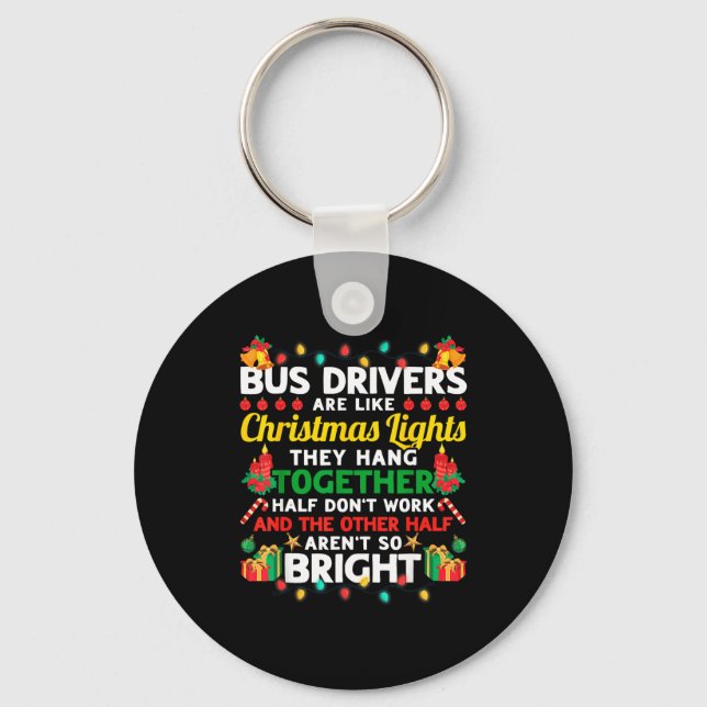 Bus Driver Co-worker Christmas Surprise Uni-adults Key Ring (Front)