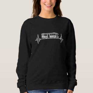 Bus Driver Ecg Men Heart Line Bus School Bus Sweatshirt