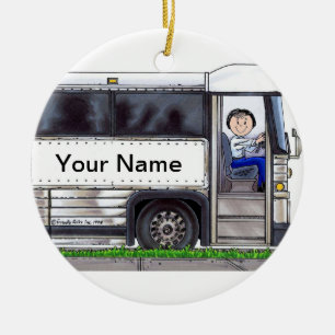 Bus Driver - Female Ceramic Tree Decoration