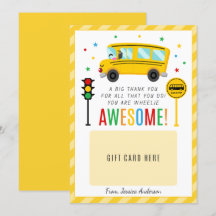 Bus Driver Gift Appreciation Thank You Card Holder