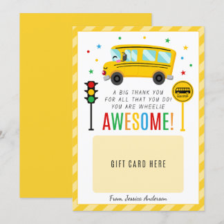 Bus Driver Gift Appreciation Thank You Card Holder