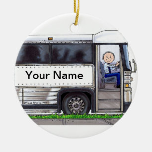 Bus Driver - Male Ceramic Tree Decoration