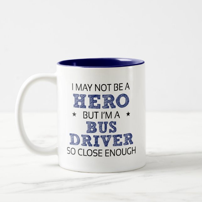 Bus Driver Novelty Two-Tone Coffee Mug (Left)