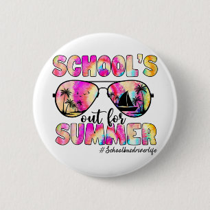 Bus Driver Out For Summer Tie Dye Sungles 6 Cm Round Badge