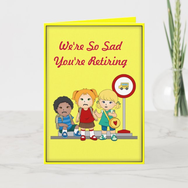 Bus Driver Retirement Card (Front)