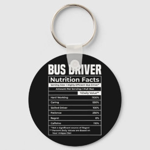 Bus Driver Rition Facts Humourous Funny Bus Driver Key Ring