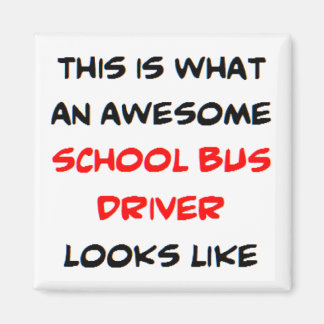 bus driver, school, awesome magnet