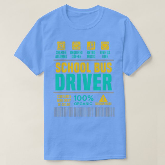 Bus Driver School Bus 42 T-Shirt (Design Front)
