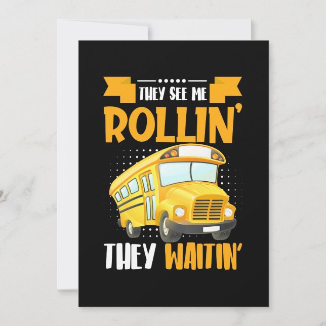 Bus Driver See Me Rollin Save The Date (Front)