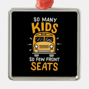 Bus Driver So Many Kids Metal Tree Decoration