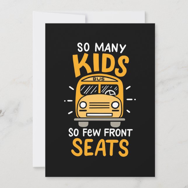 Bus Driver So Many Kids Save The Date (Front)
