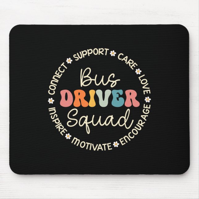 Bus Driver Squad Appreciation Week Back to School  Mouse Mat (Front)