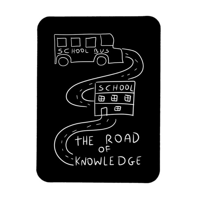 Bus Driver The Road of Knowledge Magnet (Vertical)