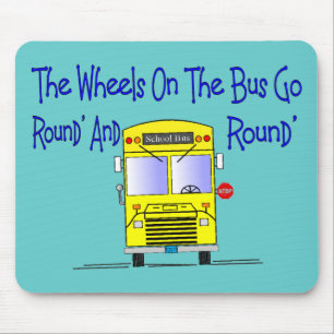 Bus Driver "The Wheels on the Bus" Mouse Mat