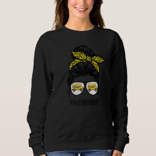 Bus Drivers Mum Life Messy Bun Girl Busman Funny S Sweatshirt