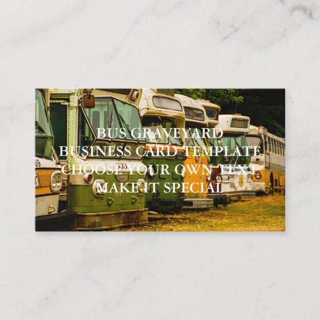 BUS GRAVEYARD BUSINESS CARD TEMPLATE (Front)