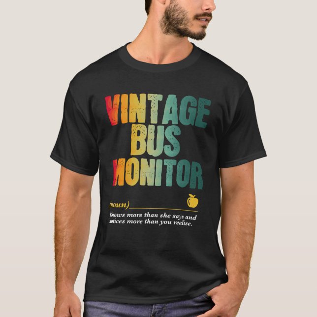 Bus Monitor Appreciation Week Back to School  2 T-Shirt (Front)