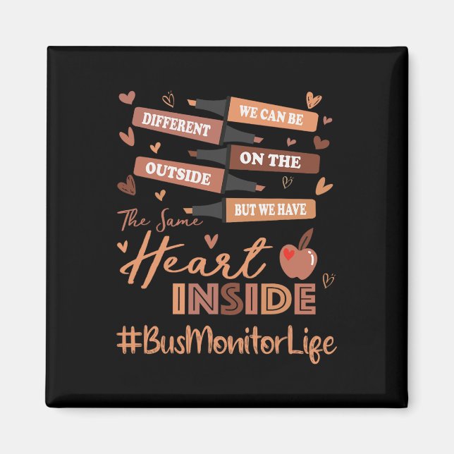 Bus Monitor We Can Be Different Black History Mont Magnet (Front)