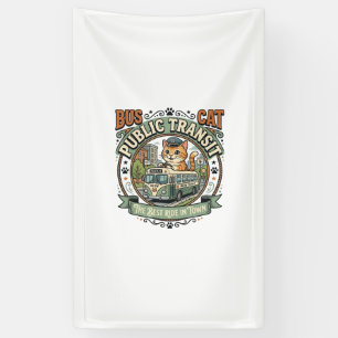 Bus Public Transit Cat Bus Public Transit Cat Vint Banner