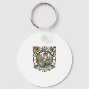 Bus Public Transit Cat Bus Public Transit Cat Vint Key Ring