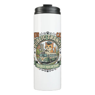 Bus Public Transit Cat Bus Public Transit Cat Vint Thermal Tumbler