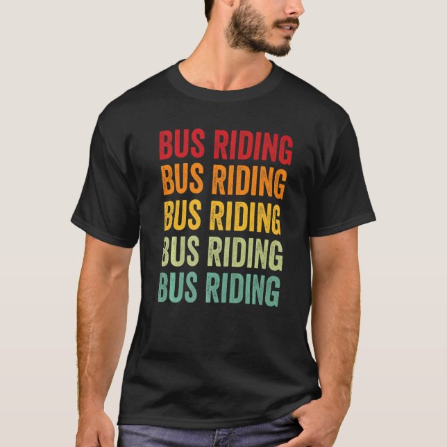 Bus Riding Bus Riding Hobbyist Rainbow T-Shirt (Front)