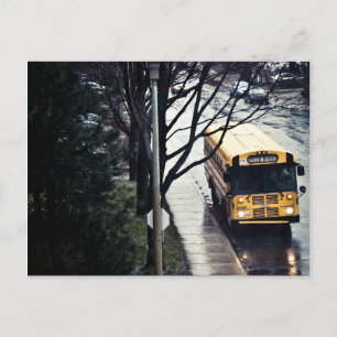 Bus scolaire postcard
