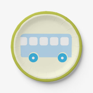 Bus Sign Paper Plate