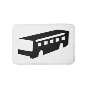 Bus Silhouette Bath Mat