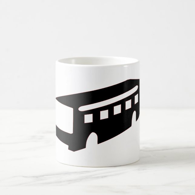Bus Silhouette Coffee Mug (Center)