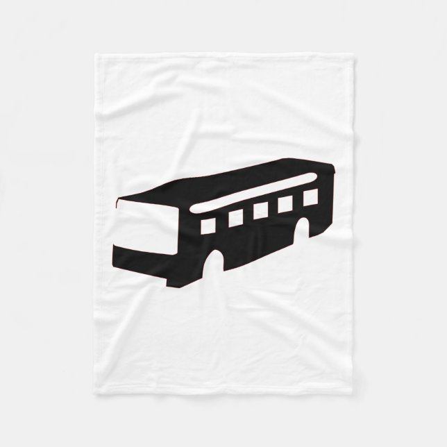 Bus Silhouette Fleece Blanket (Front)