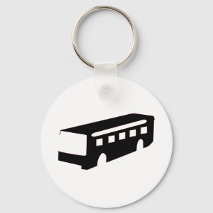 Bus Silhouette Key Ring