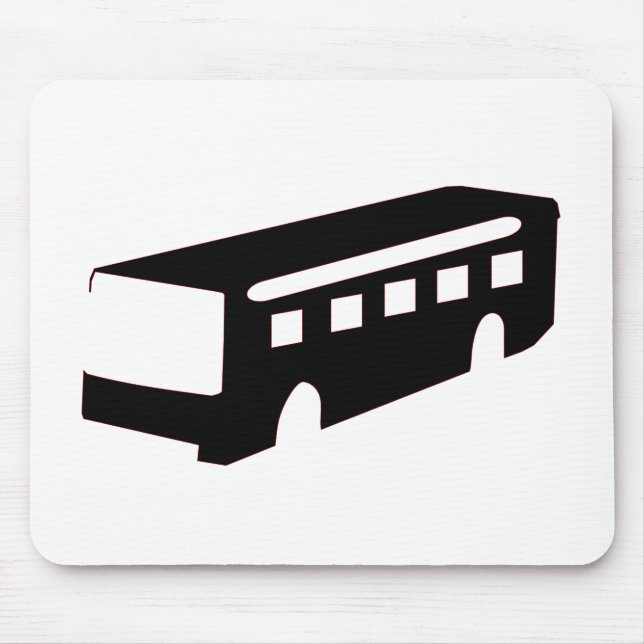 Bus Silhouette Mouse Mat (Front)
