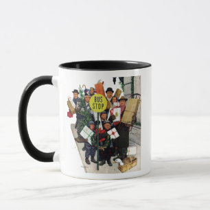 Bus Stop at Christmas Mug