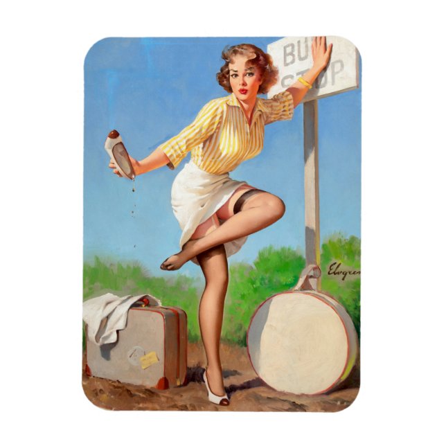 Bus Stop Pin Up Magnet (Vertical)
