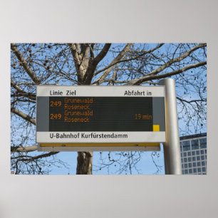 Bus Stop Sign in Berlin