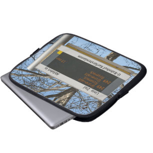 Bus Stop Sign in Berlin Laptop Sleeve