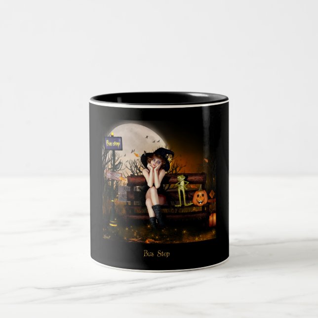 Bus stop Two-Tone coffee mug (Center)
