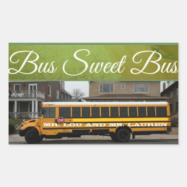Bus Sweet Bus School Bus sticker (Front)