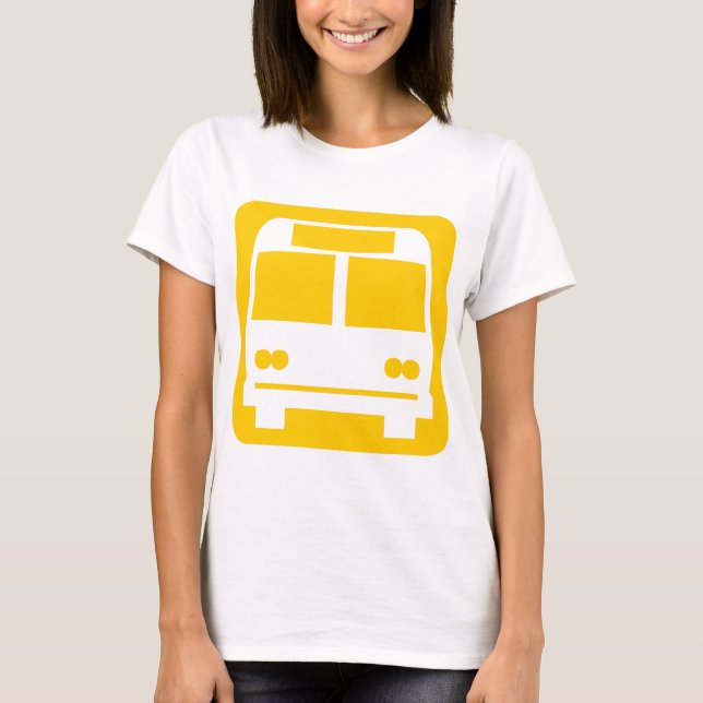 Bus symbol - Amber T-Shirt (Front)