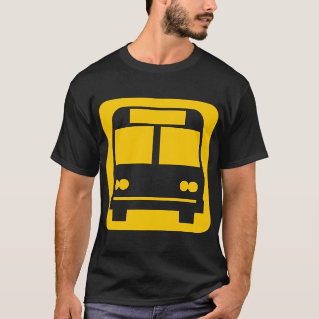 Bus symbol - Amber T-Shirt (Front)