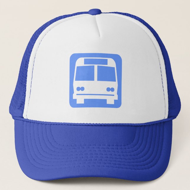 Bus symbol - Baby Blue Trucker Hat (Front)
