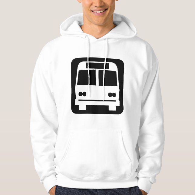 Bus symbol - Black Hoodie (Front)
