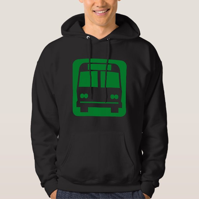 Bus symbol - Grass Green Hoodie (Front)