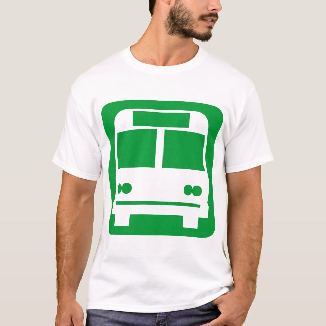 Bus symbol - Grass Green T-Shirt (Front)