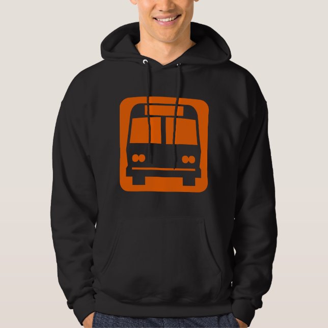 Bus symbol - Orange Hoodie (Front)